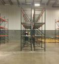 Interlake Mecalux teardrop pallet rack installation with wire mesh decking in Fort Mill, SC